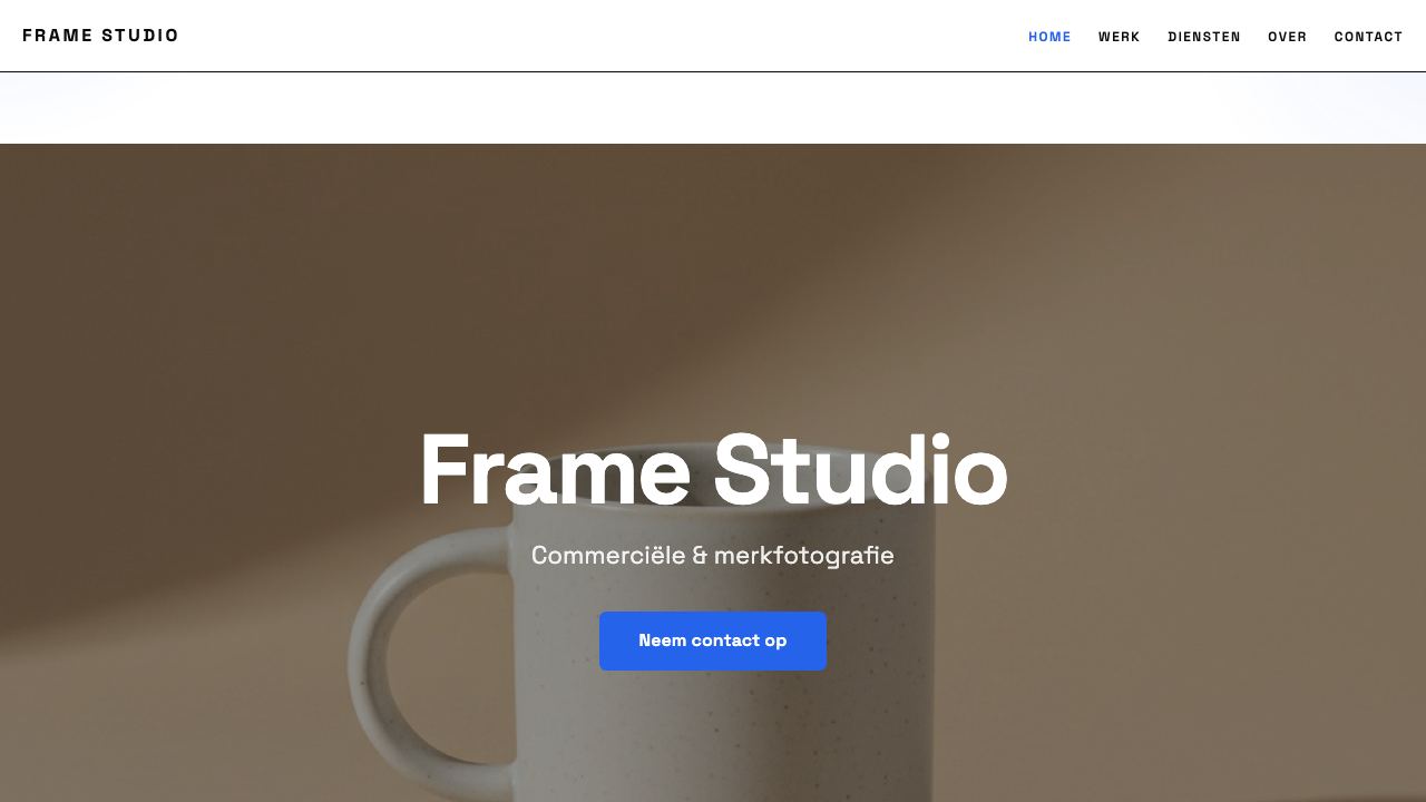 Frame Studio, live demoportfolio