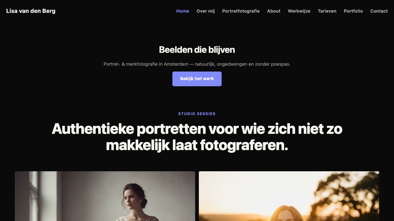 Lisa van den Berg, live demoportfolio