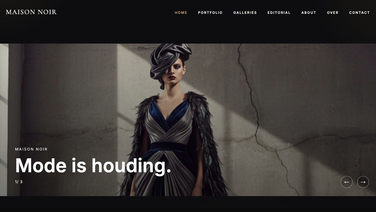 Maison Noir, live demoportfolio